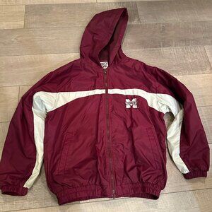 RED OAK SPORTS WEAR YOUTH RED MISSISSIPPI BULLDOGS HOODED JACKET XL